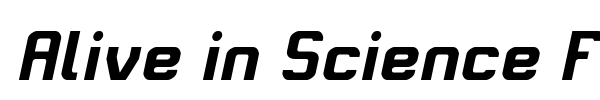 Alive in Science Fiction font preview